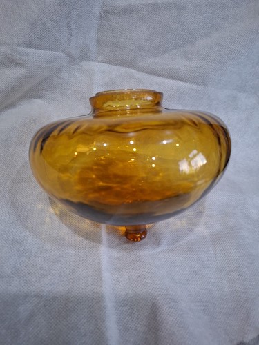 Old vintage amber glass oil - glass,