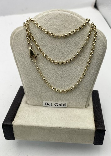 9ct yellow gold solid link - gold,