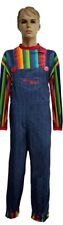 Mens Halloween Killer Doll Fancy Dress Costume Adult Horror Chucky Style Outfit
