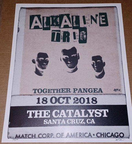 Alkaline trio gig poster - trio, ('18)