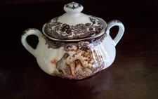 Royal Worcester  Palissy Game Series Handled Sugar or preserve lidded Bowl