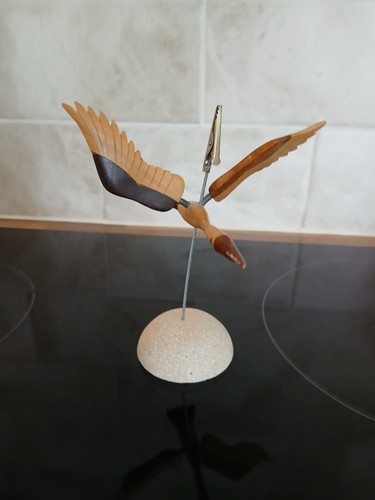 Wood seagull photo holder - wood,