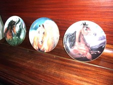 Danbury Mint  1993 Entering The Light Collection Noble And Free.   Three Plates