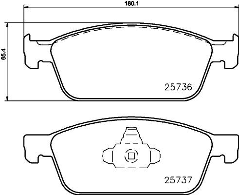 Don front brake pad set - brake,