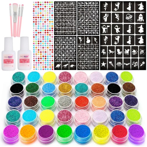 Colour glitter tattoos - -,