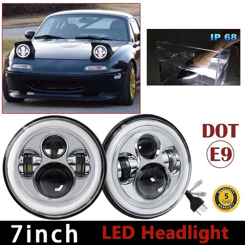 Pair led headlight hi lo - headlight, hi/lo