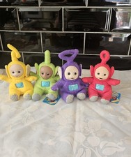 4 Original Teletubbies Vintage 1996 Plush Toys Set