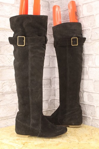 Black suede tall - black,