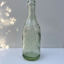 Aqua Glass Welsh Beer Bottle