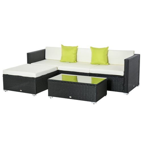 White rattan garden furniture - rattan,
