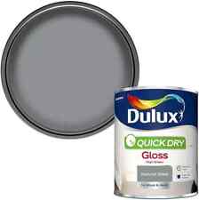 Dulux  Quick Drying Gloss Paint For Wood  Metal Natural Slate 750ml