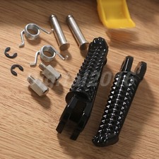 1 Pair Black Front Footrests