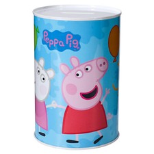 Peppa Pig Kids Money Piggy Bank Coin Saving Cash Tin Metal Box Boys Girls