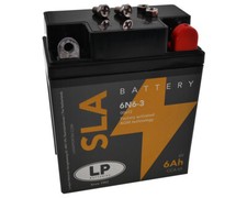 Battery 6N6-3 6V, 6Ah Maintenance Free Compatible for Honda CB125 SL, Yamaha XT 500