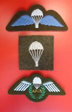 British Army - Three Cloth Parachute Wings Qualification Badges - Unissued