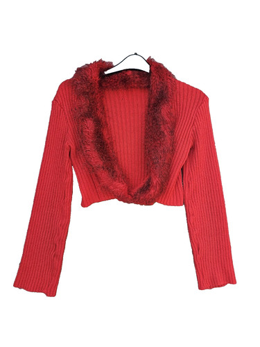 Womens red rib - womens, cropped