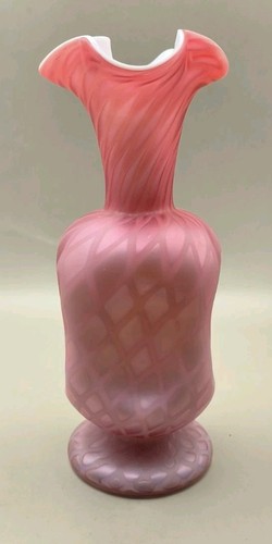 Victorian pink satin - , glass