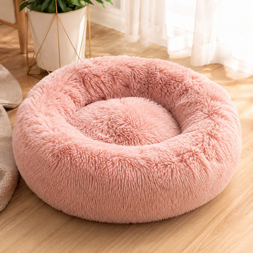 Plush donut pet bed calming - pet,