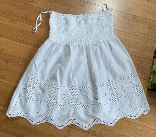 White broderie anglaise - white,