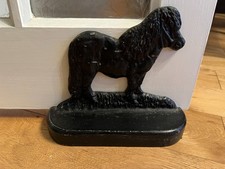 Heavy Vintage Cast Iron Horse Door Stop