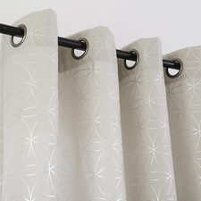 Silver Linen Grommet Window