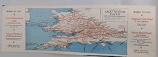 GWR (Great Western Railway) Hotels map c. 1930 Wales & West Country