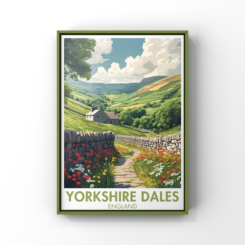 Yorkshire dales art print - yorkshire,