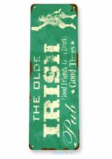 OLD IRISH PUB 11X4 TIN SIGN BAR PUB BREWING COMPANY IRISH SHAMROCK LUCKY CLOVER