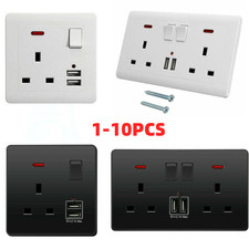 10PCS Double Gang Wall Socket