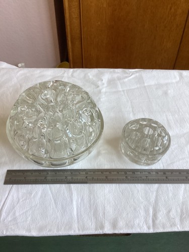 Two vintage glass flower - vintage,
