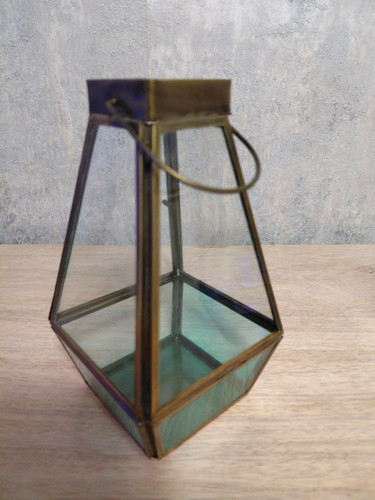 Small glass lantern hexagonal - small,