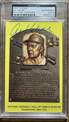 Kaline signed baseball hall - al,