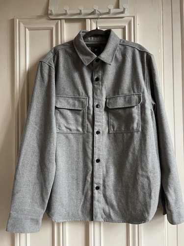 Mens grey overshirt large - mens,