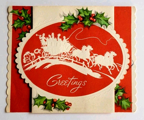 Vintage christmas card - vintage,