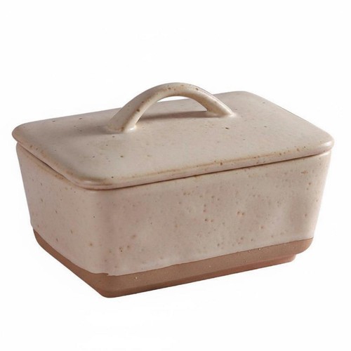 Ceramic butter dish with - butter,