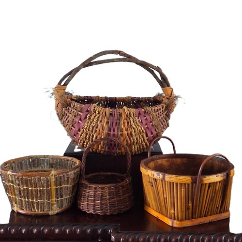 Vintage wicker rattan lot - lot, 4