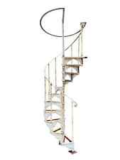 Reclaimed Safety Stairway Cast Iron Spiral Staircase with Balcony Indoor Outdoor