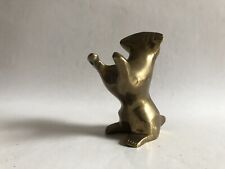 Vintage Brass Sit Up & Beg Begging Dog Terrier Figure Figurine Desk Ornament