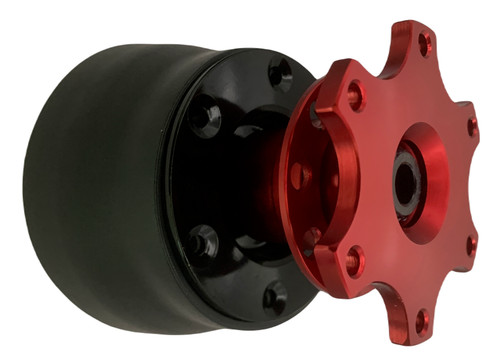 Red quick release steering - red,