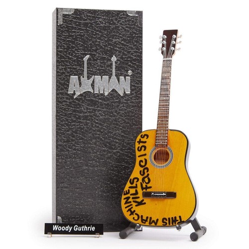 Woody guthrie guitar miniature - guitar,