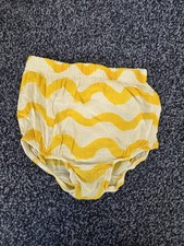 Bobo Choses Yellow White Wiggle Stripe Cotton Bloomers 18 24 Months