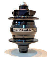 SP PD-8X Dynamo Hub 6V 3W 24H 15mm Thru Axle Black – New Boxed Touring Bike