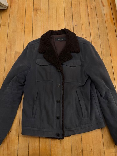 Gucci denim and faux shearling - faux,