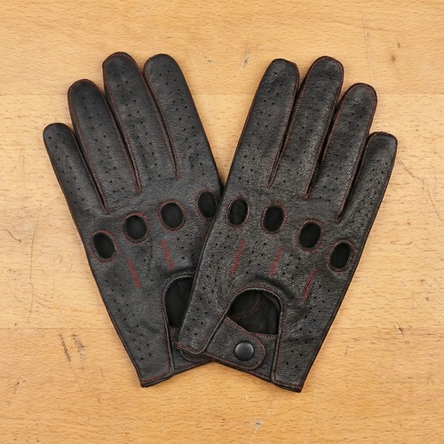 Black leather motorcycle - black,