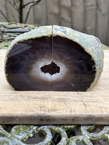 Agate bookends large - agate, heavy