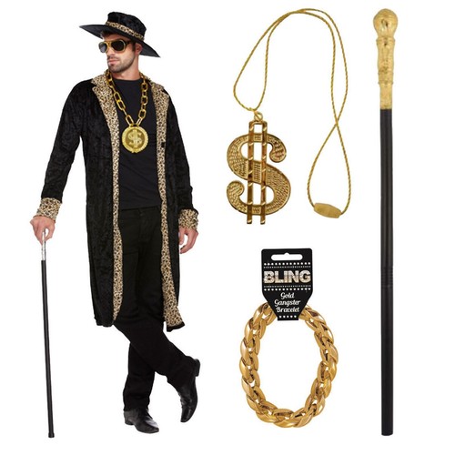Black pimp adult costume fancy - adult,