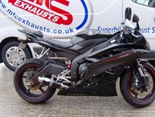 Yamaha YZF600 R6 06-2017 Low Level Stainless Black round GP Outlet RACE Exhaust