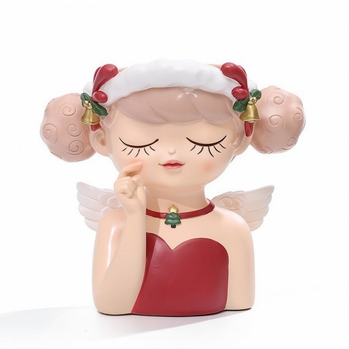 Girl bust planter decorative - girl,