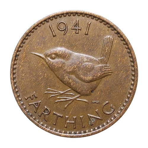1941 farthing coin - uk, –