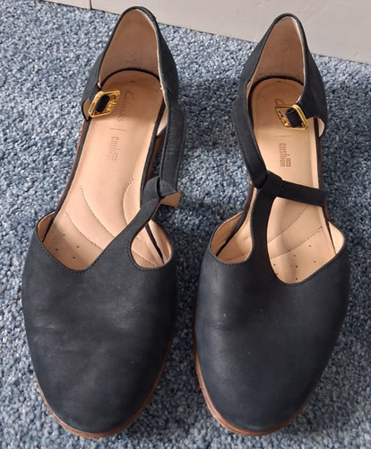 Clarks black suede cushion - clarks,